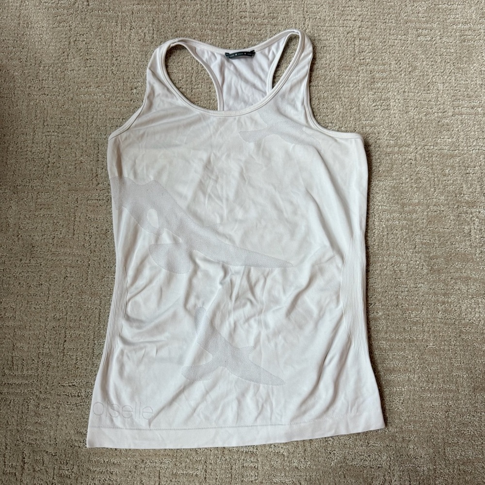 Oiselle White Racerback Tank Top
